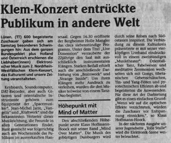 Artikel aus WAZ vom 28.03.1994