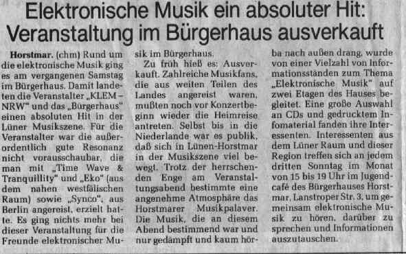 Artikel aus der WAZ vom 29.03.1993